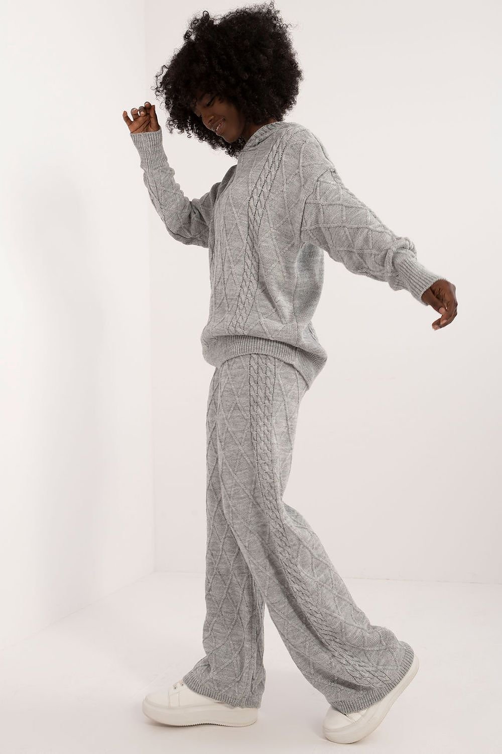 TEEK - Hooded Sweater Waist Tie Pants Set SET TEEK MH   