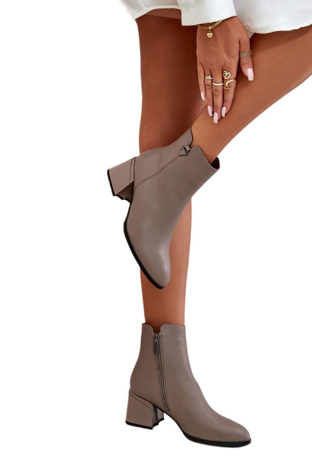 TEEK - Smooth Outfit Heeled Boots SHOES TEEK MH beige 7.5 