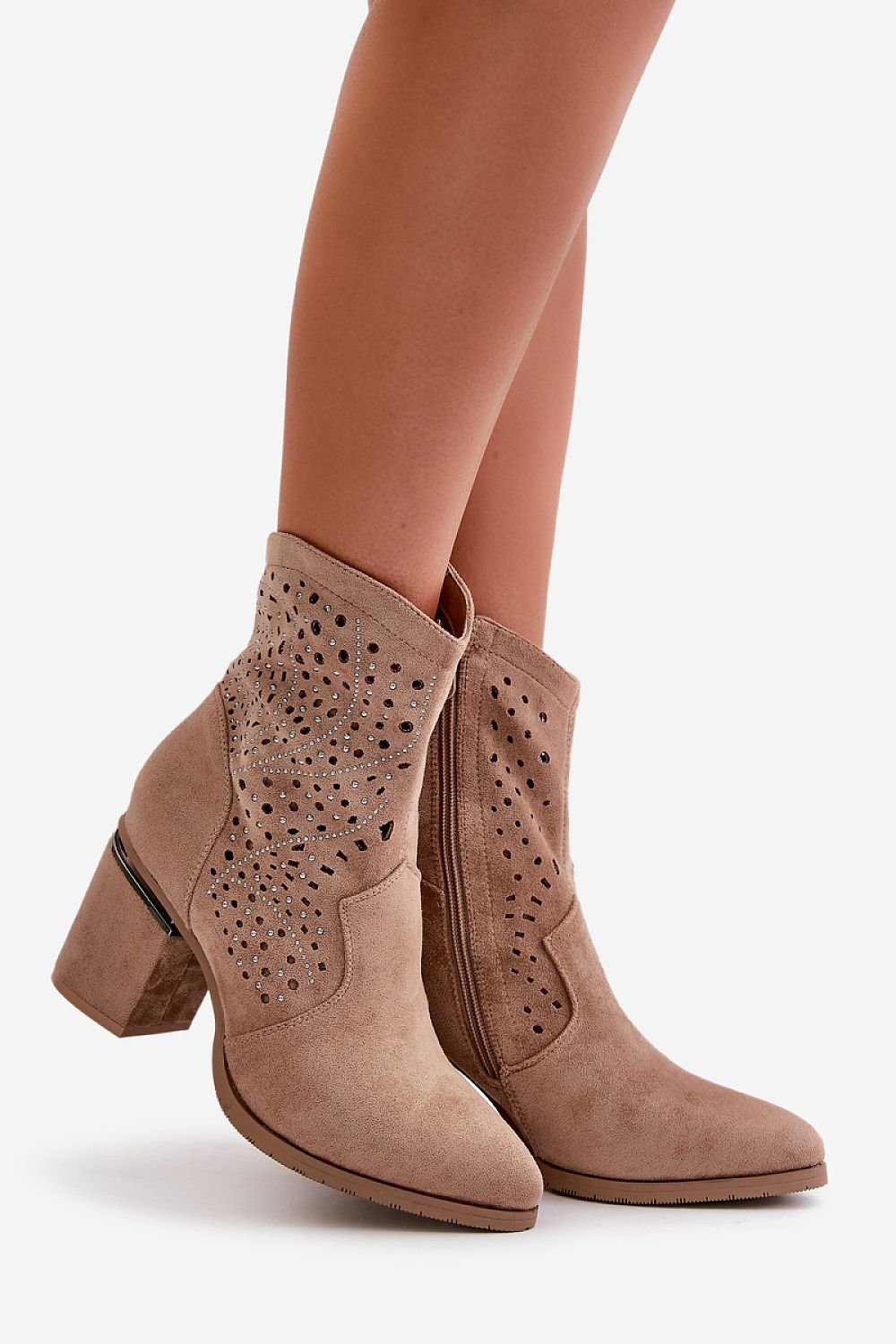 TEEK - Suede Mystic Gleam Heeled Boots SHOES TEEK MH beige 6 