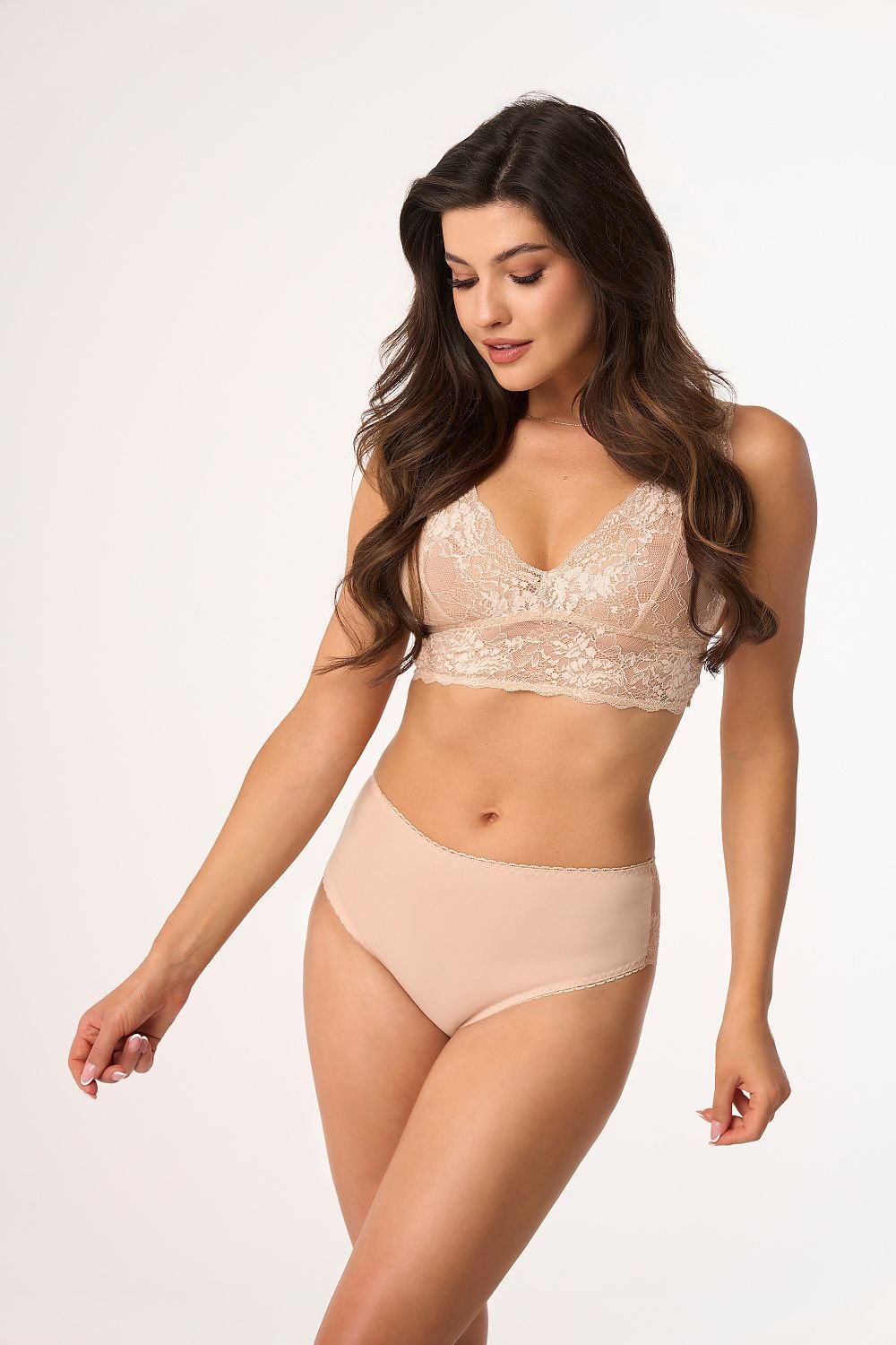 TEEK - Subtle High Waist Sheer Panel Panties UNDERWEAR TEEK MH beige S 