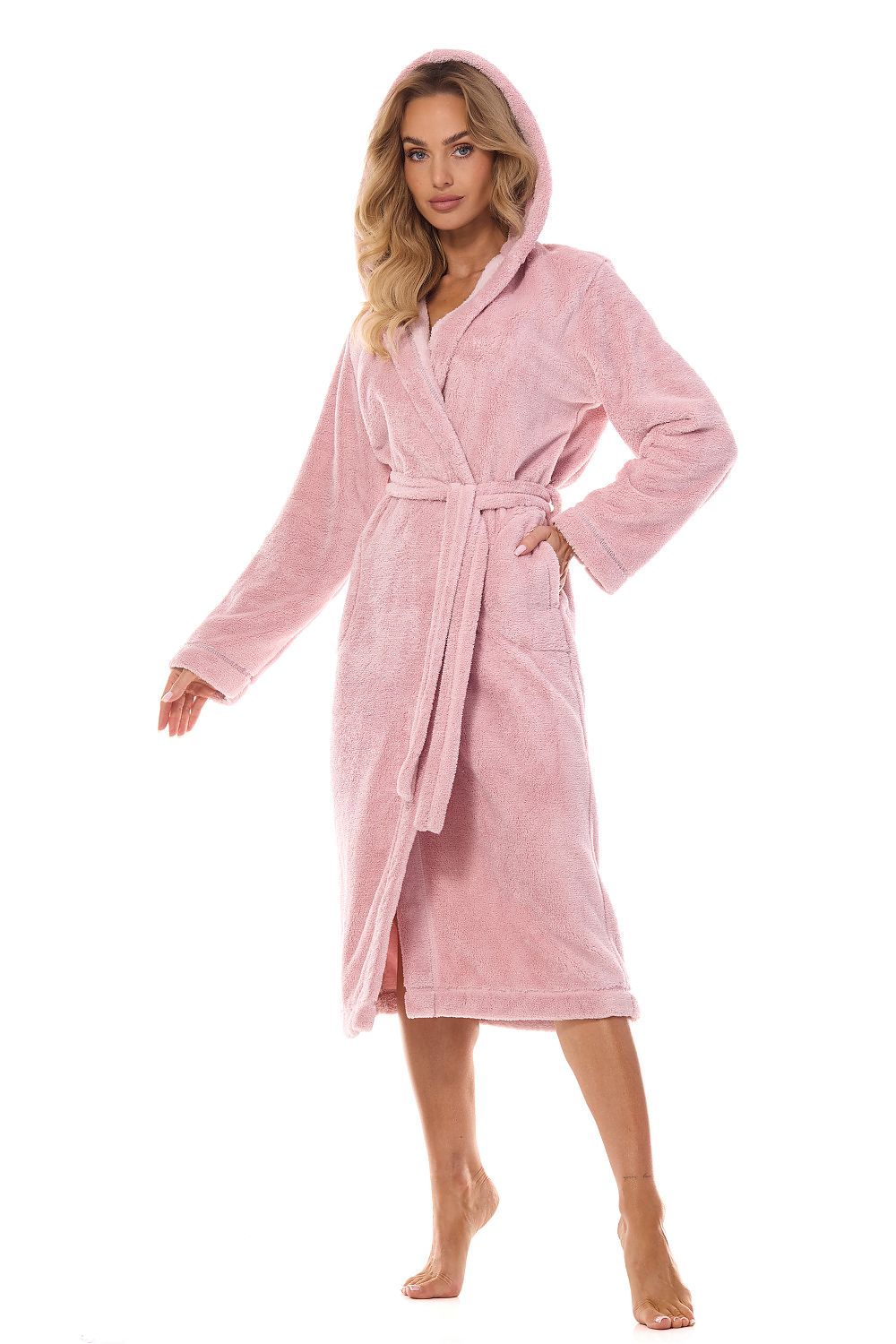 TEEK - Pink Hooded Bathrobe ROBE TEEK MH   