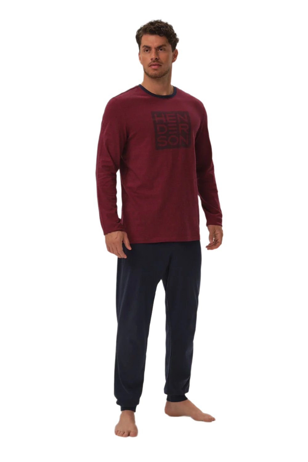 TEEK - Burgundy Contrast Top Pants Pajamas PAJAMA TEEK MH M  