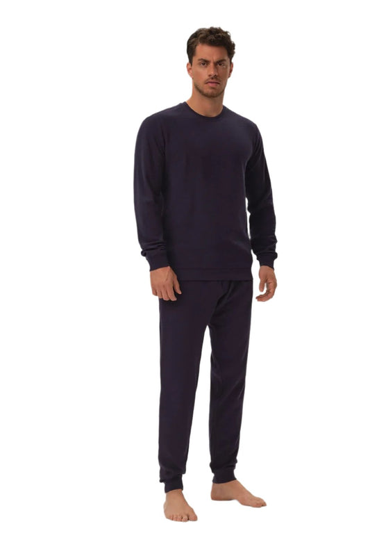 TEEK - Navy Blue Contrast Top Pants Pajamas PAJAMA TEEK MH M  