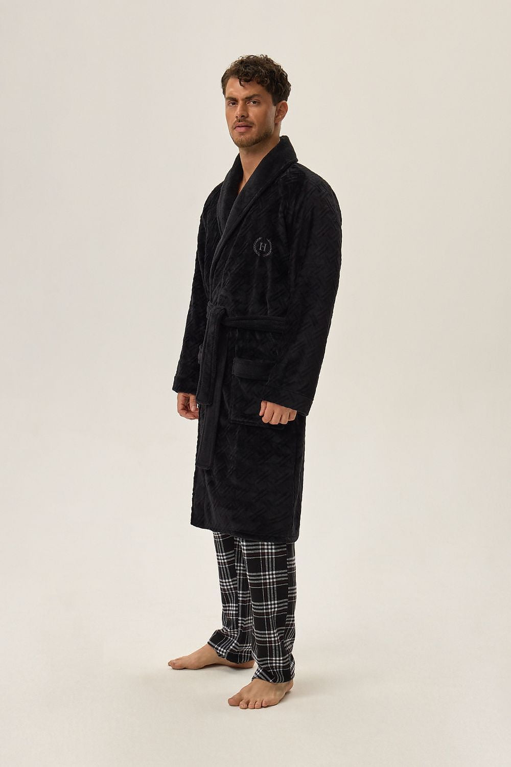 TEEK - Mens Black Home Bathrobe ROBE TEEK MH   