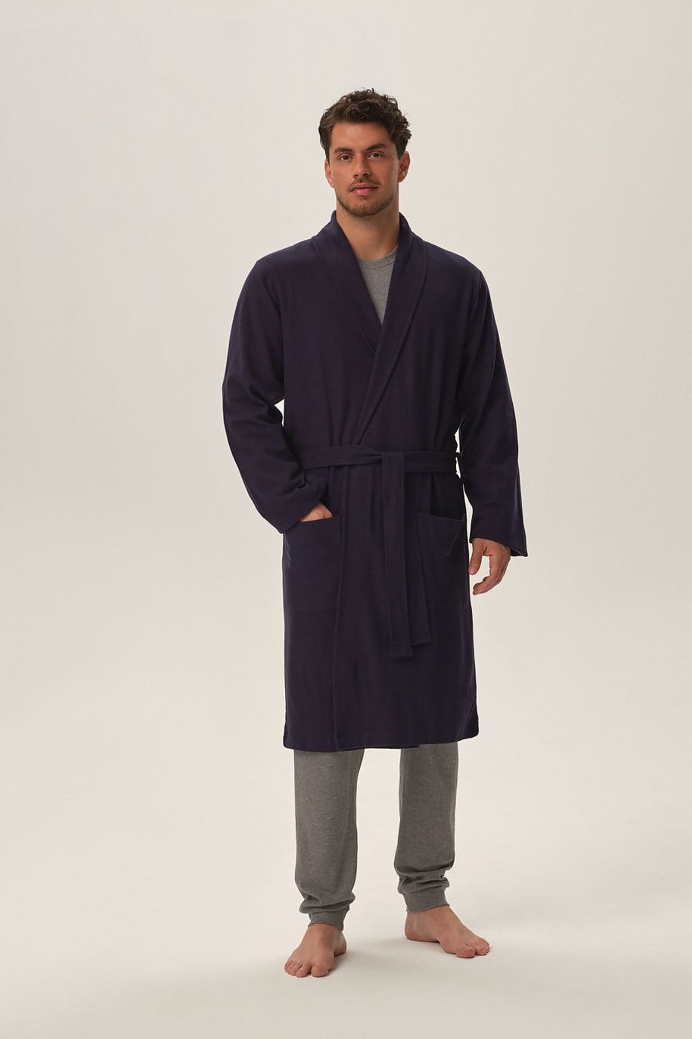 TEEK - Mens Foyer Bathrobe ROBE TEEK MH navy blue M 