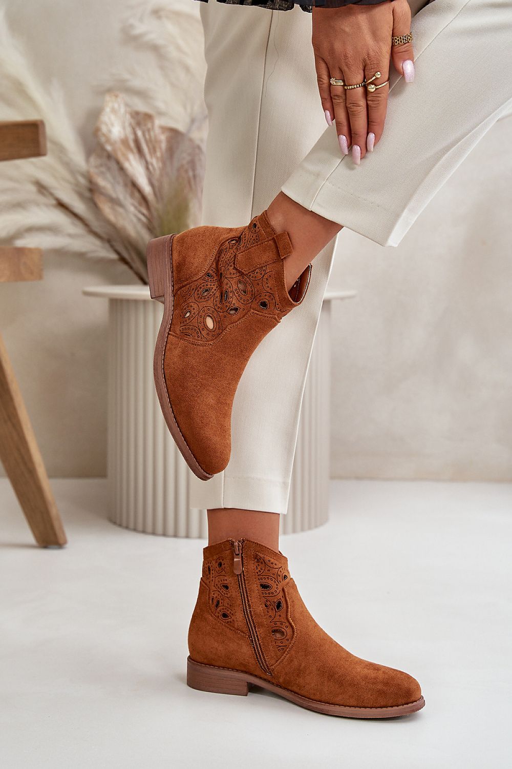 TEEK - Suede Side Design Ankle Boots SHOES TEEK MH   