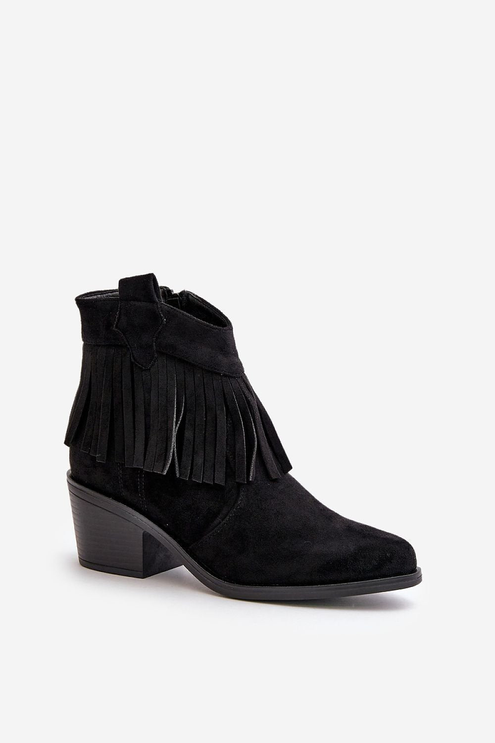 TEEK - Natural Suede Leather Fringe Suede Heeled Boots SHOES TEEK MH   