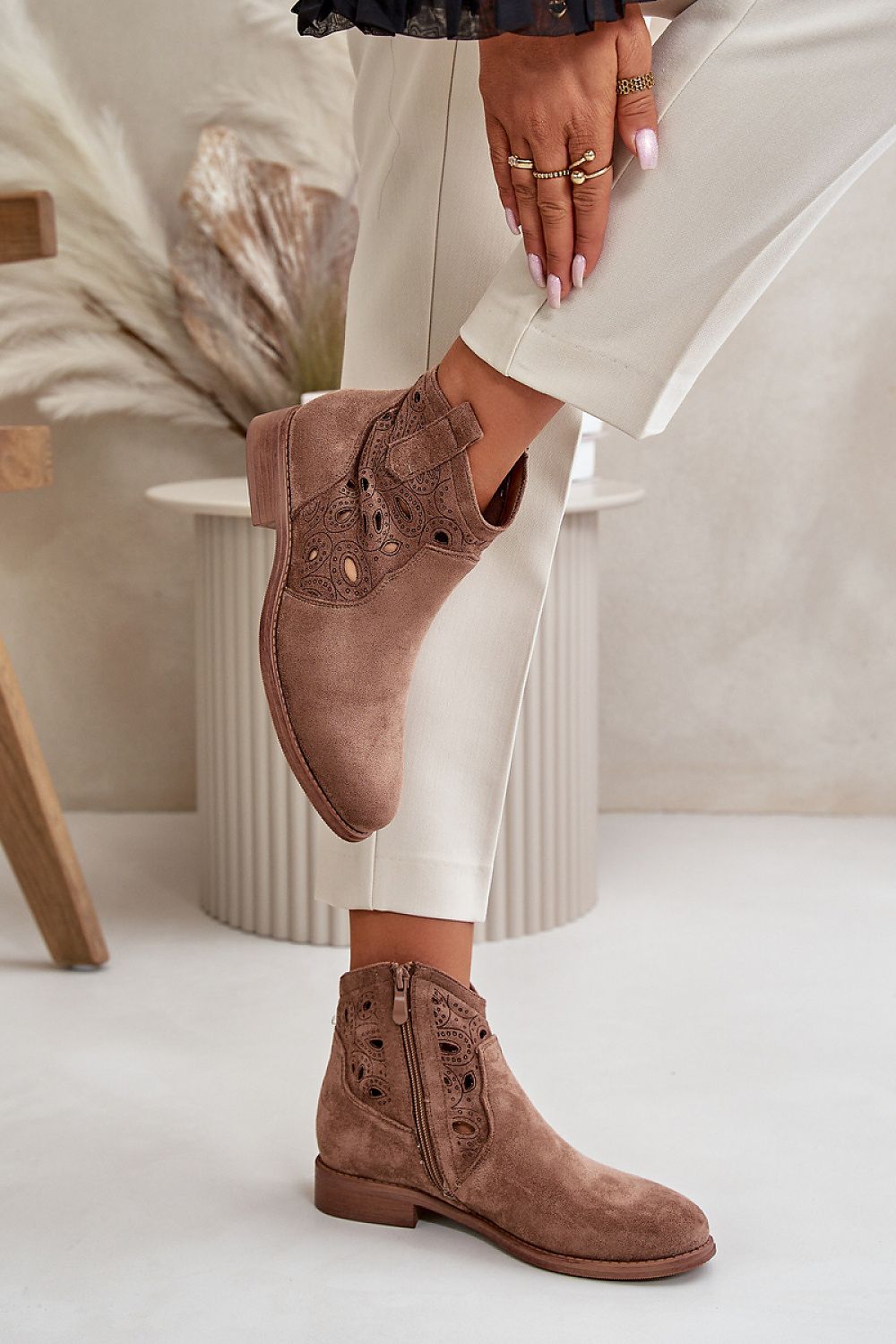 TEEK - Suede Side Design Ankle Boots SHOES TEEK MH   