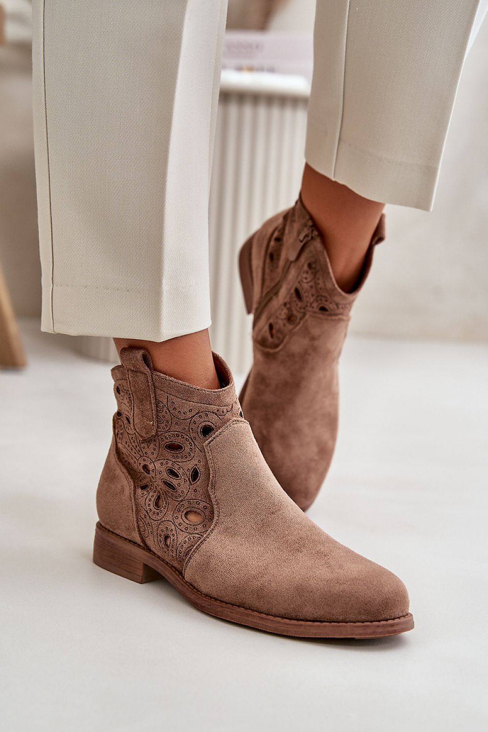 TEEK - Suede Side Design Ankle Boots SHOES TEEK MH   