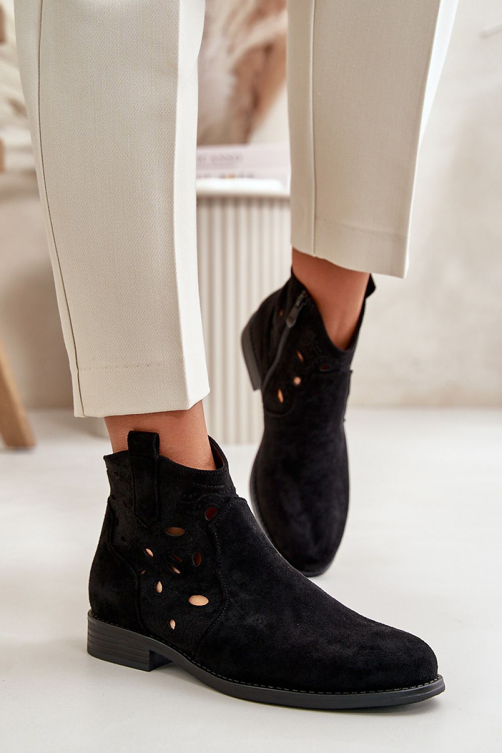 TEEK - Suede Side Design Ankle Boots SHOES TEEK MH   