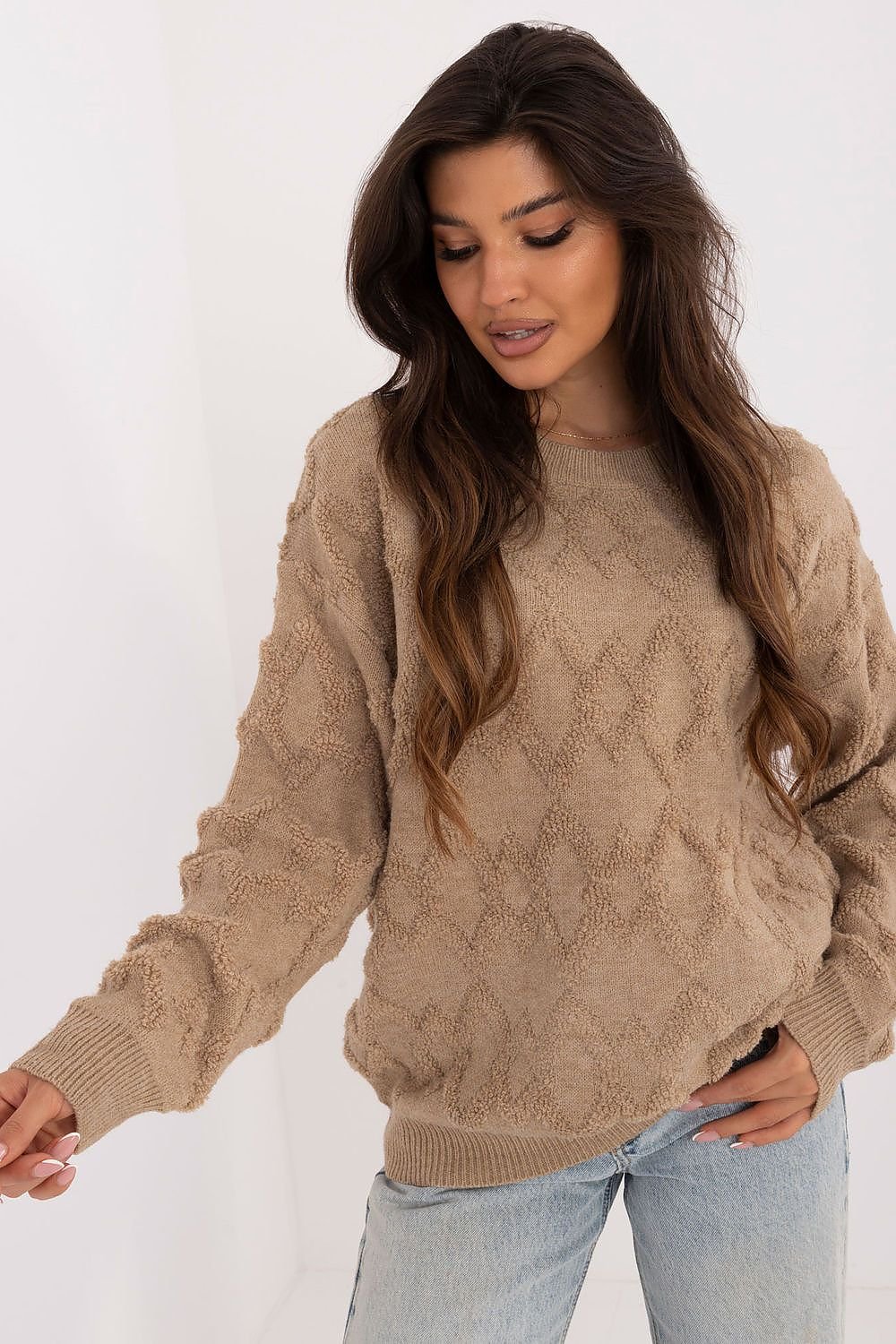 TEEK - Raised Diamond Touch Sweater SWEATER TEEK MH beige One Size 