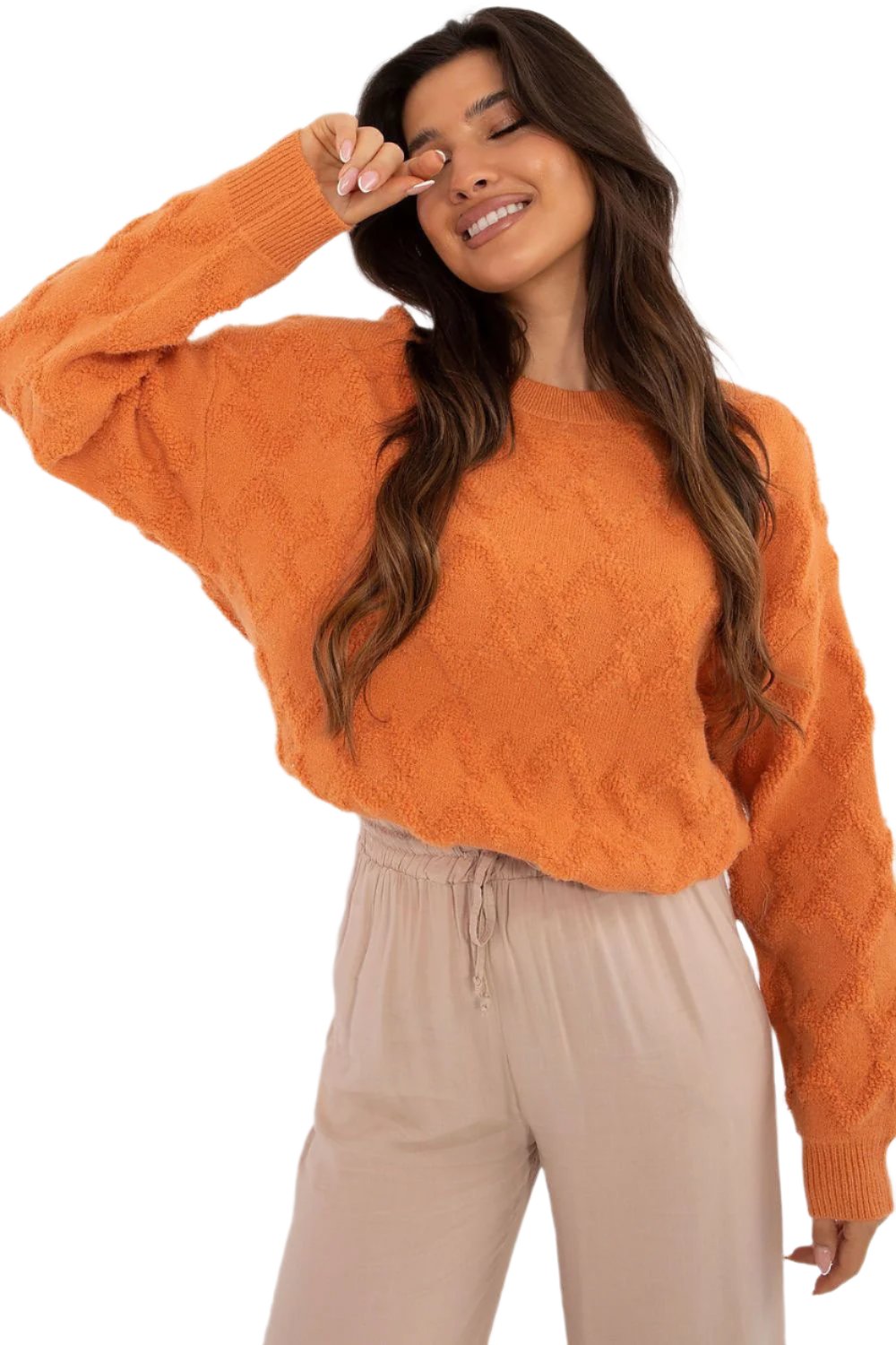 TEEK - Raised Diamond Touch Sweater SWEATER TEEK MH orange One Size 