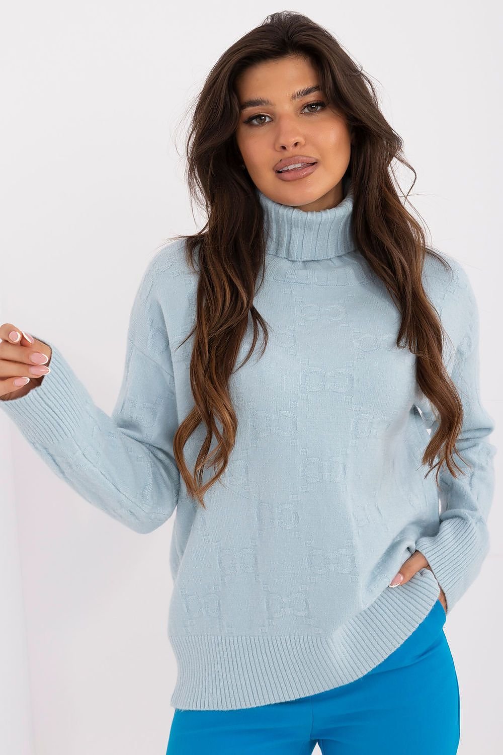 TEEK - Reserved Knitted Turtleneck SWEATER TEEK MH blue one-size-fits-all 