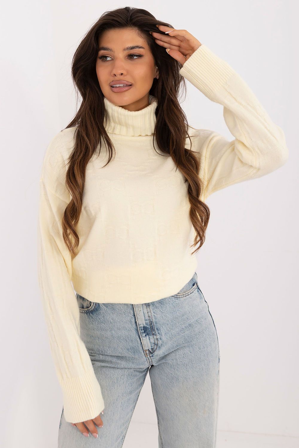 TEEK - Reserved Knitted Turtleneck SWEATER TEEK MH pale yellow one-size-fits-all 