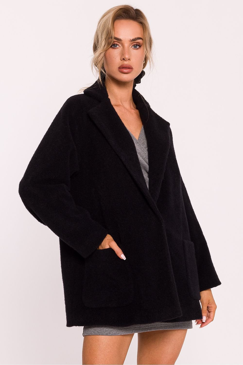 TEEK - Terry Bear Knit Pocketed Coat COAT TEEK MH black S/M 