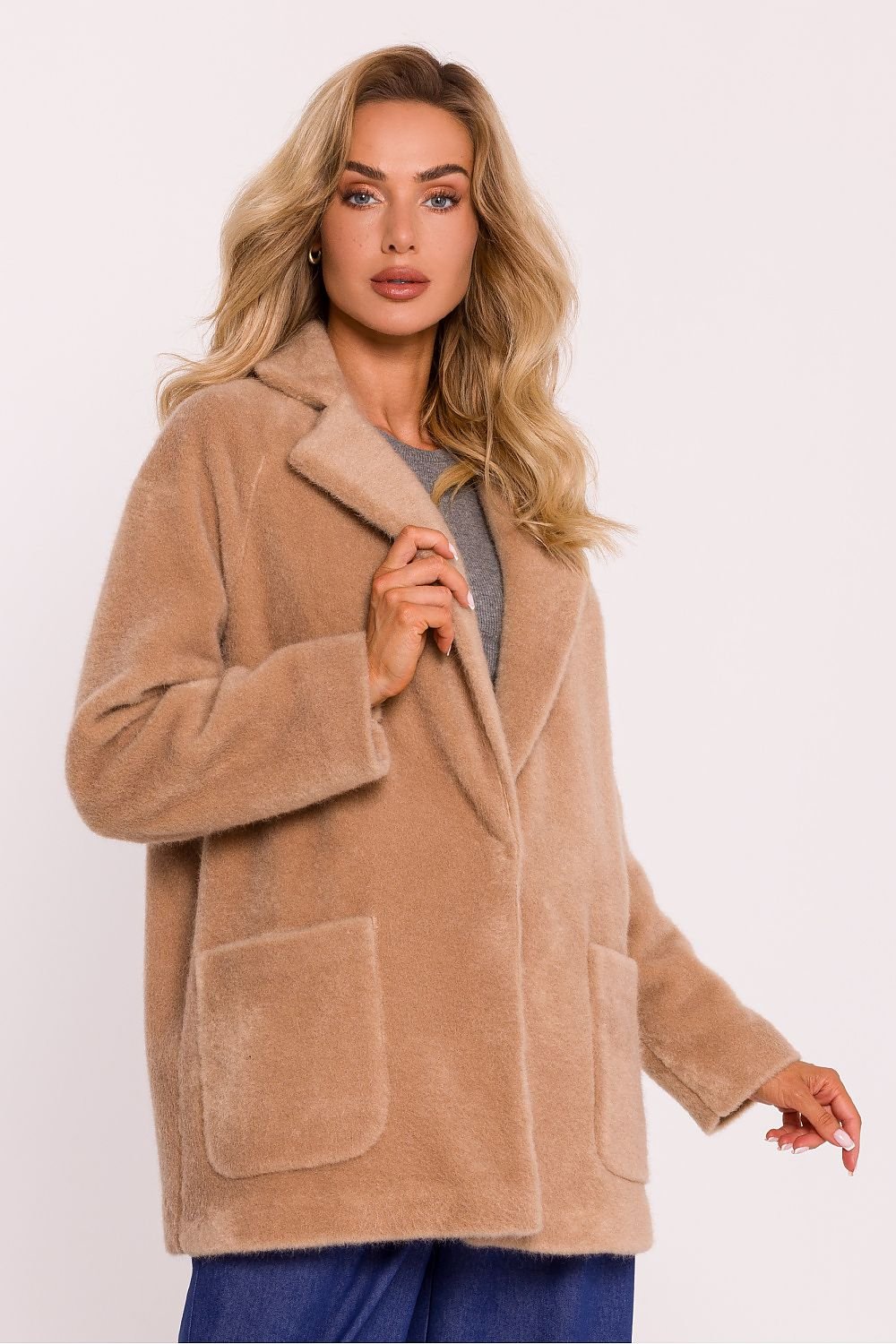 TEEK - Terry Bear Knit Pocketed Coat COAT TEEK MH beige S/M 