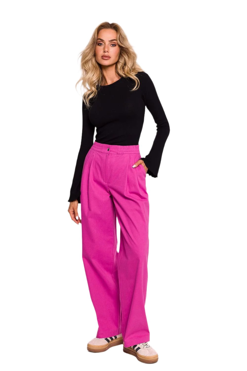 TEEK - Light Casual Pleated Trousers PANTS TEEK MH pink S 