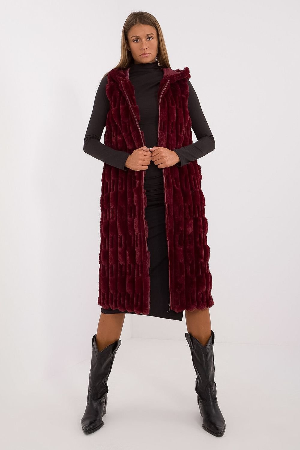 TEEK - Hooded Soft Pocketed Gilet COAT TEEK MH red S/M 