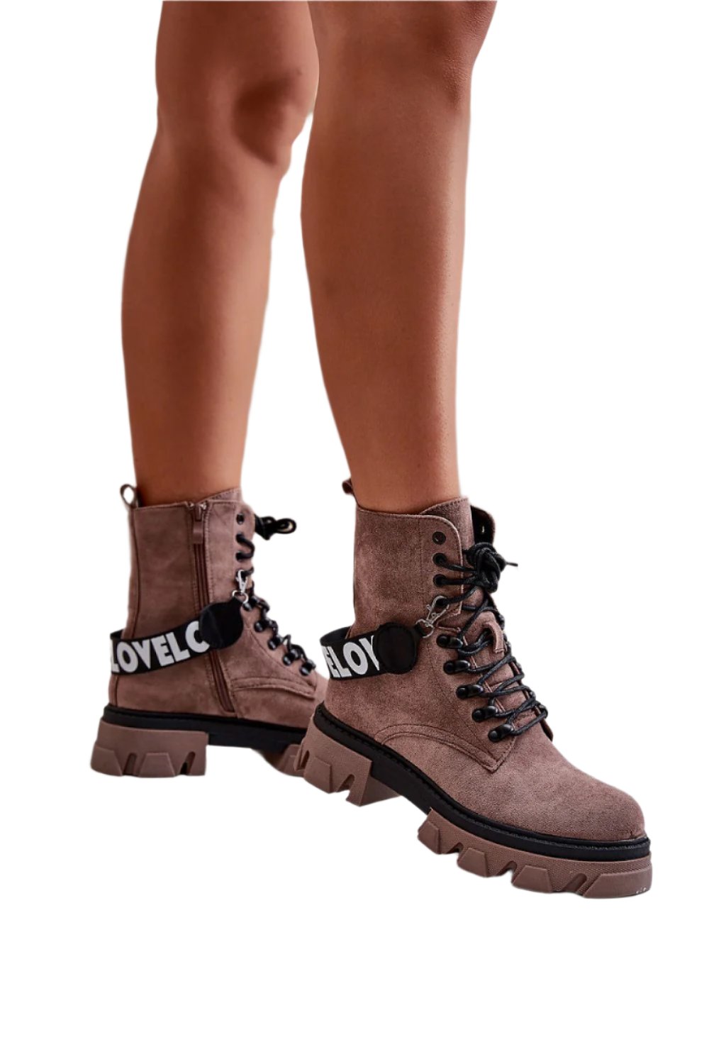 TEEK - Brown Back Strap Side Zip Laced Construction Boots SHOES TEEK MH   