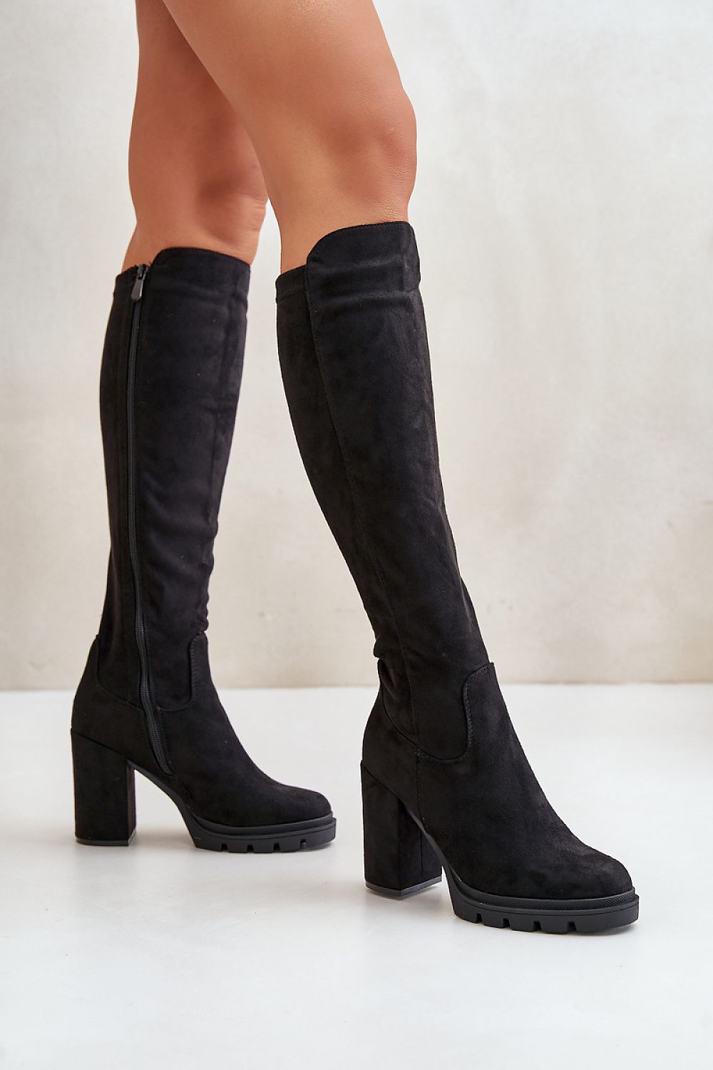 TEEK - Black Soft Touch Heeled Boots SHOES TEEK MH   