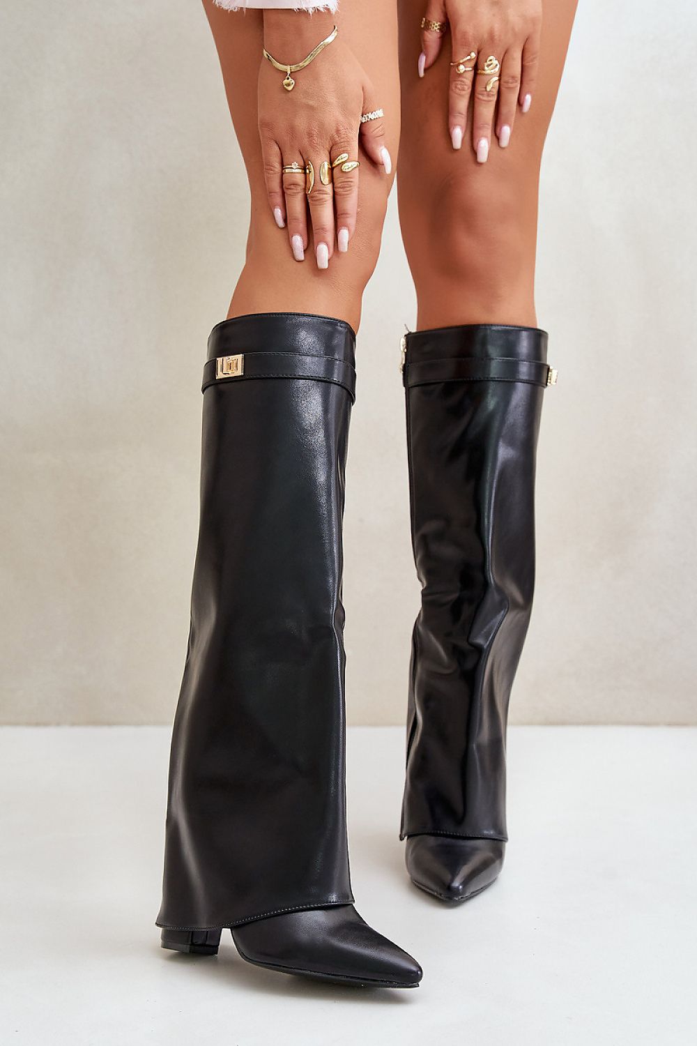 TEEK - Long Shaft Accented Heeled Boots SHOES TEEK MH   