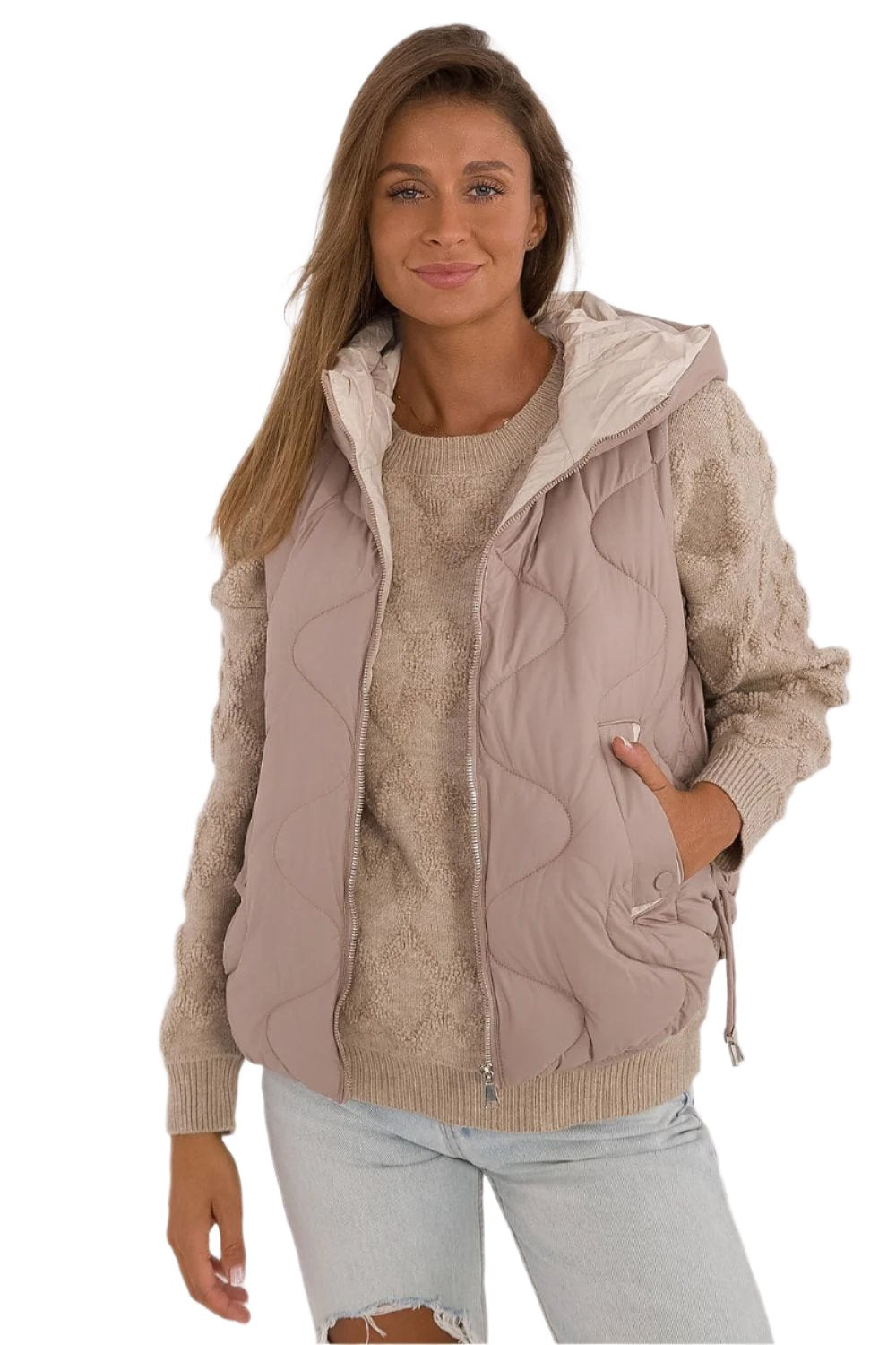 TEEK - Sand Side Pulley Hooded Gilet VEST TEEK MH   