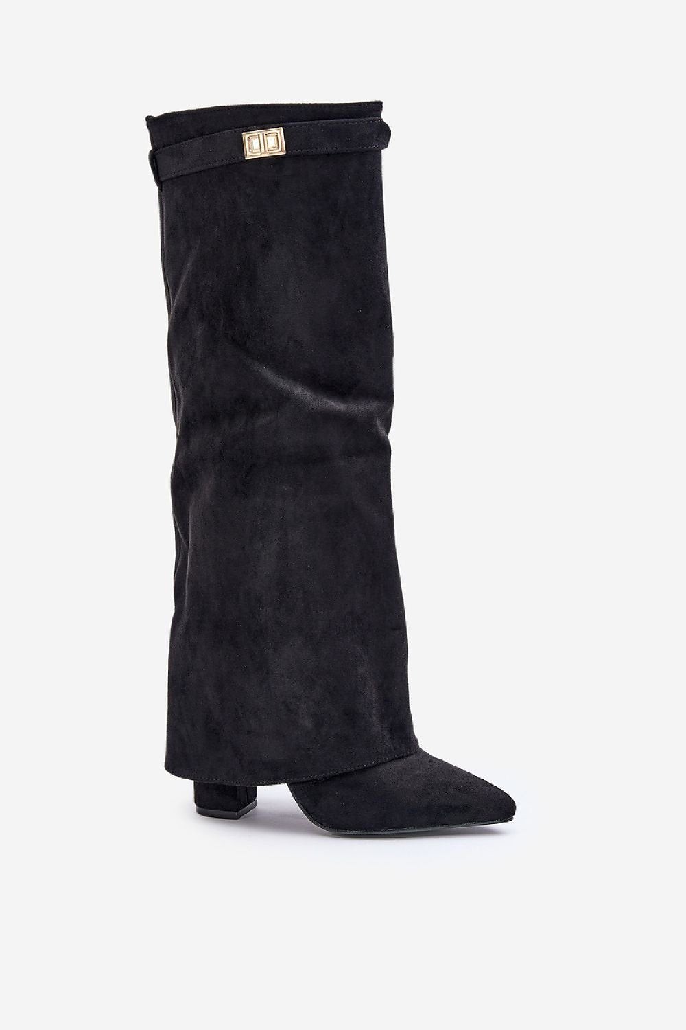 TEEK - Suede Feel Accent Long Shaft Heeled Boots SHOES TEEK MH   