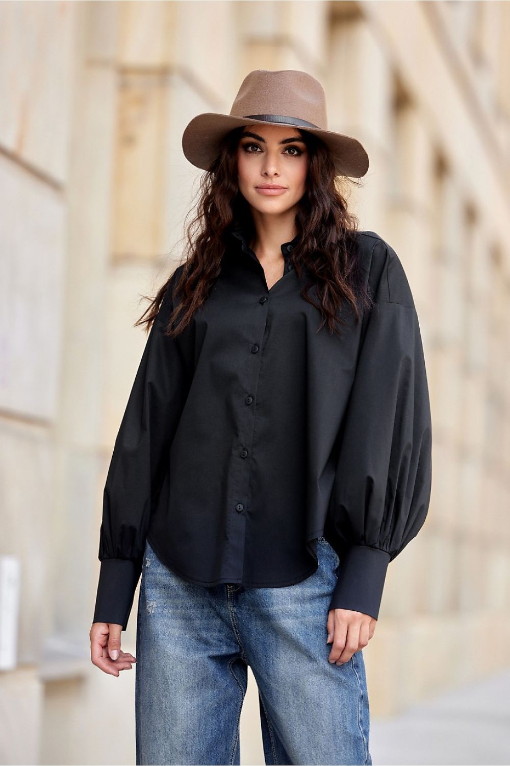 TEEK - Long Bag Sleeve Shirt TOPS TEEK MH black XS 36 