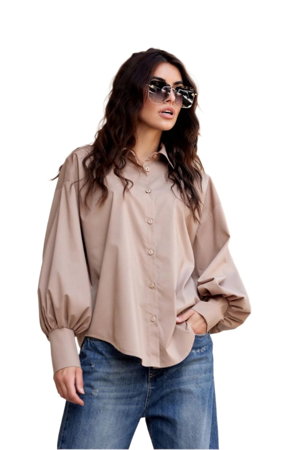 TEEK - Long Bag Sleeve Shirt TOPS TEEK MH beige XS 36 