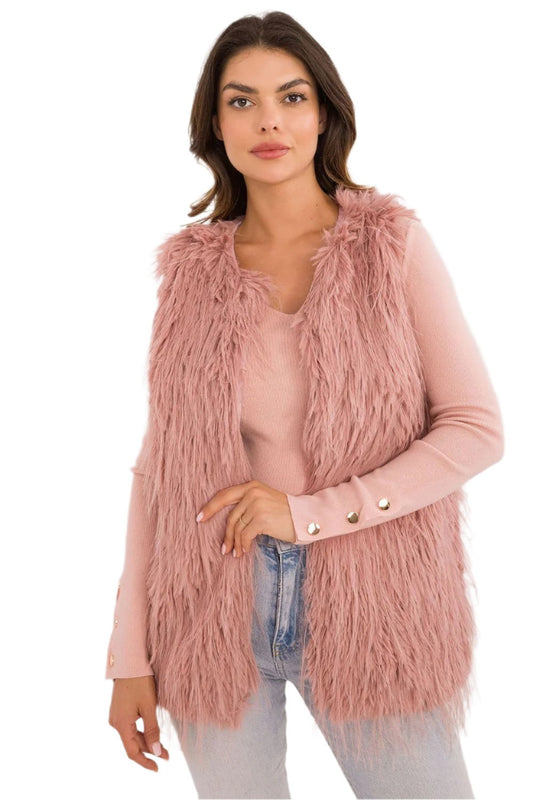 TEEK - Color Chosen Faux Fur Gilet VEST TEEK MH pink 2 S/M 