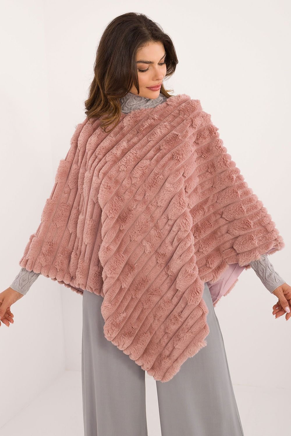 TEEK - Soft Plush Poncho SHAWL TEEK MH pink 3 One Size 