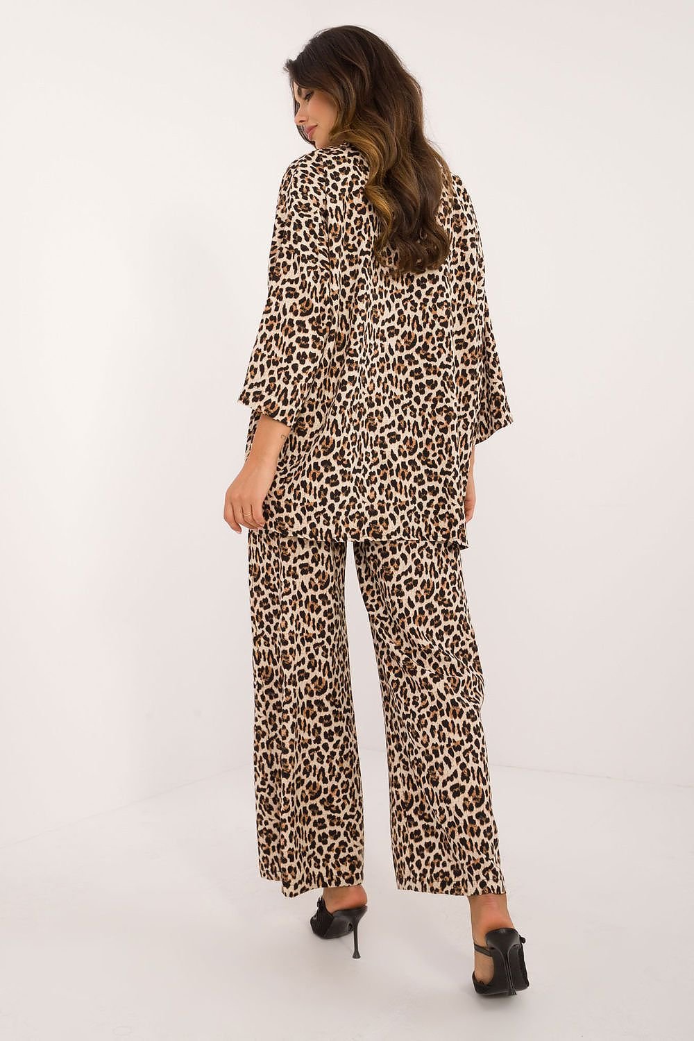 TEEK - Animal Patterned Button-Down Top Casual Pants Set SHOES TEEK MH   