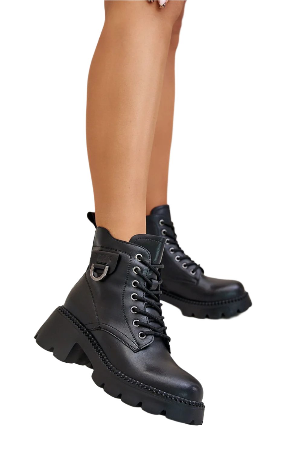 TEEK - Black Side Ring Laced Boots SHOES TEEK MH   