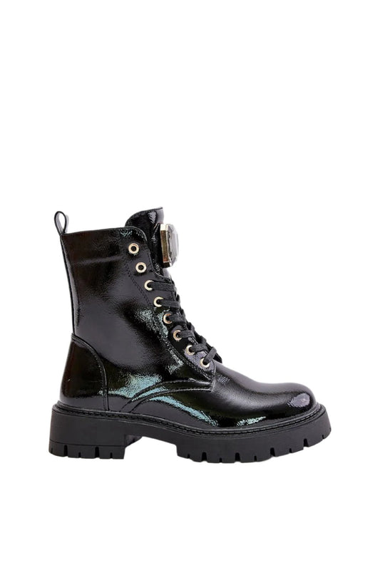 TEEK - Black Laced Jewel Tongue Boots SHOES TEEK MH 6.5  