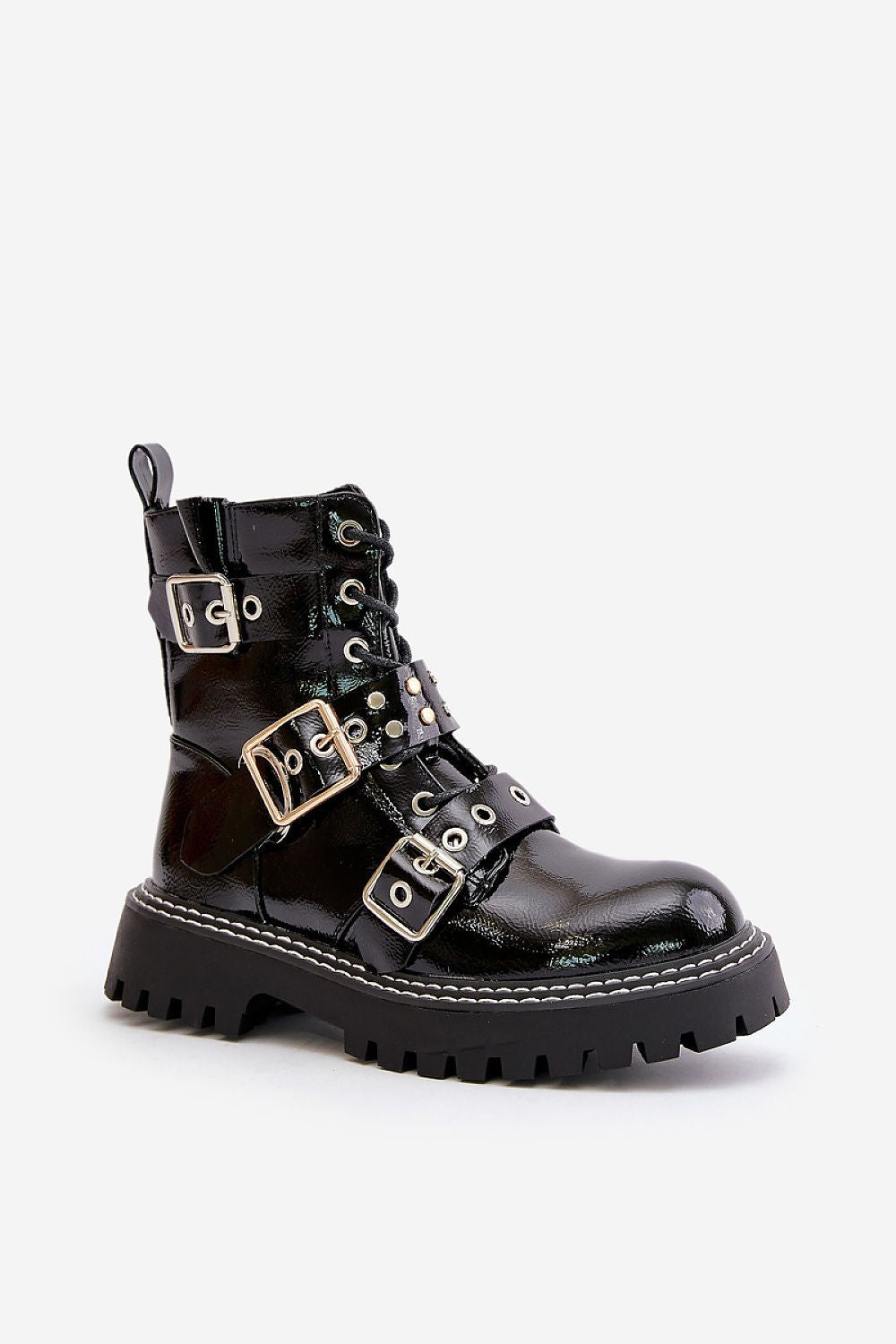 TEEK - Black Zip Laced Buckle Boots SHOES TEEK MH 6  