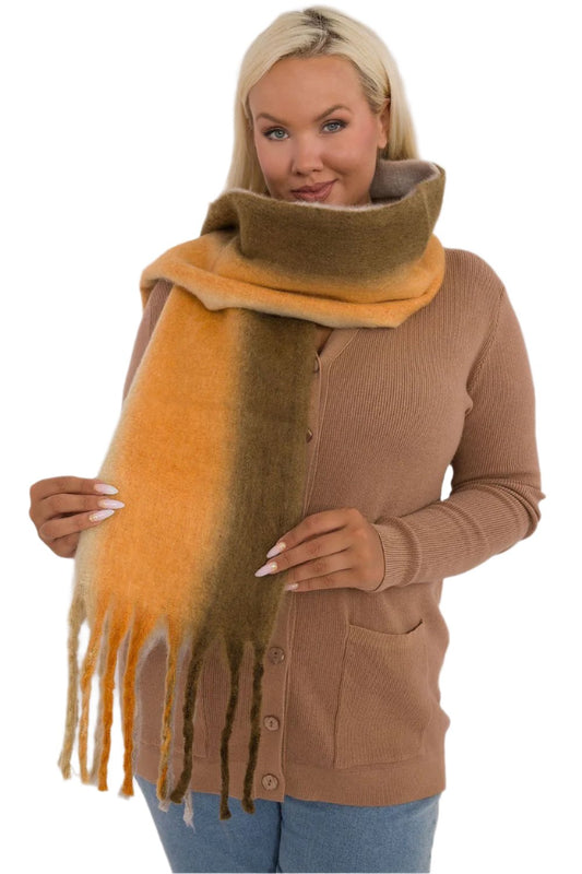 TEEK - Color Blend Fringe Scarf SCARF TEEK MH green  