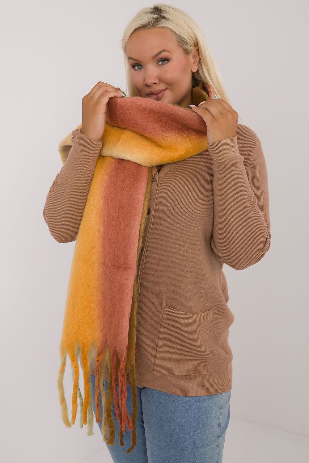 TEEK - Color Blend Fringe Scarf SCARF TEEK MH orange  