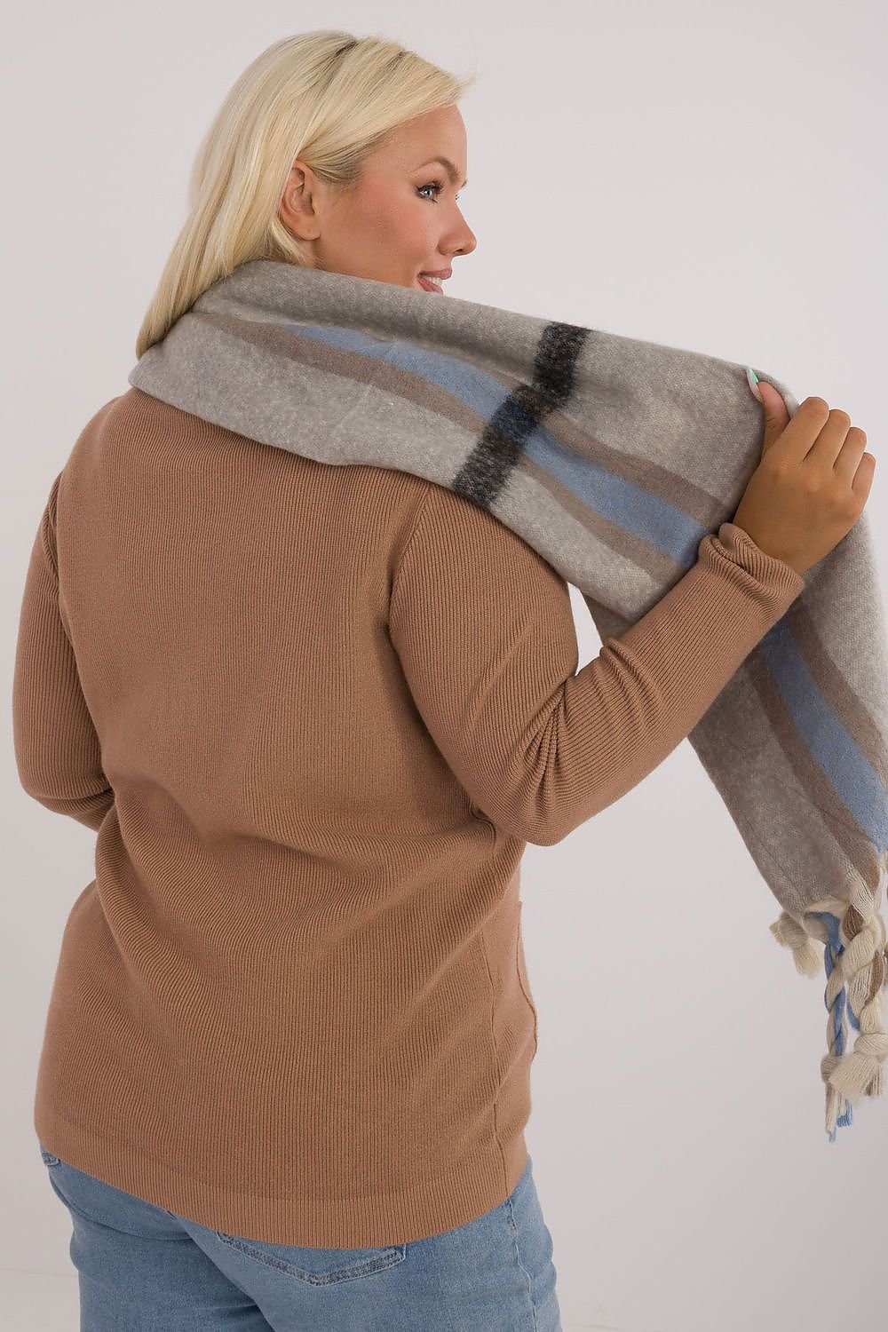 TEEK - Big Plaid Fringe Scarf SCARF TEEK MH   