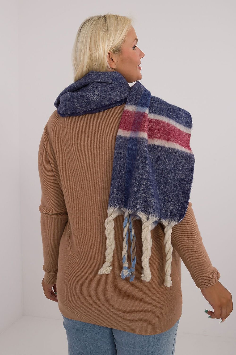 TEEK - Big Plaid Fringe Scarf SCARF TEEK MH   