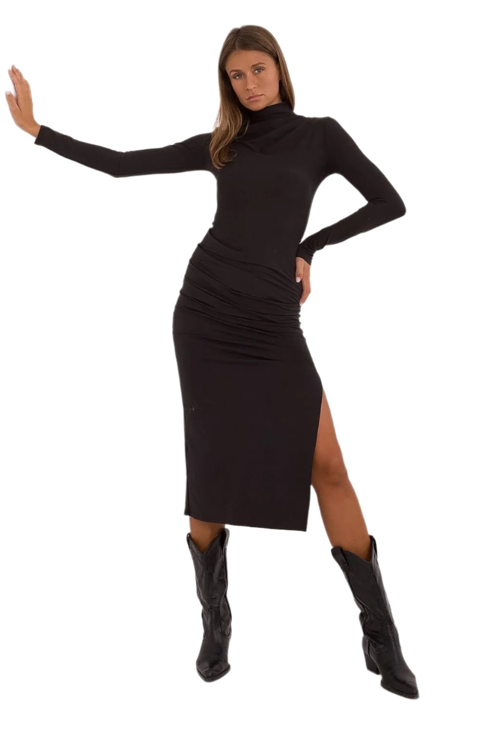 TEEK - Turtleneck Pencil Dress DRESS TEEK MH black S/M 