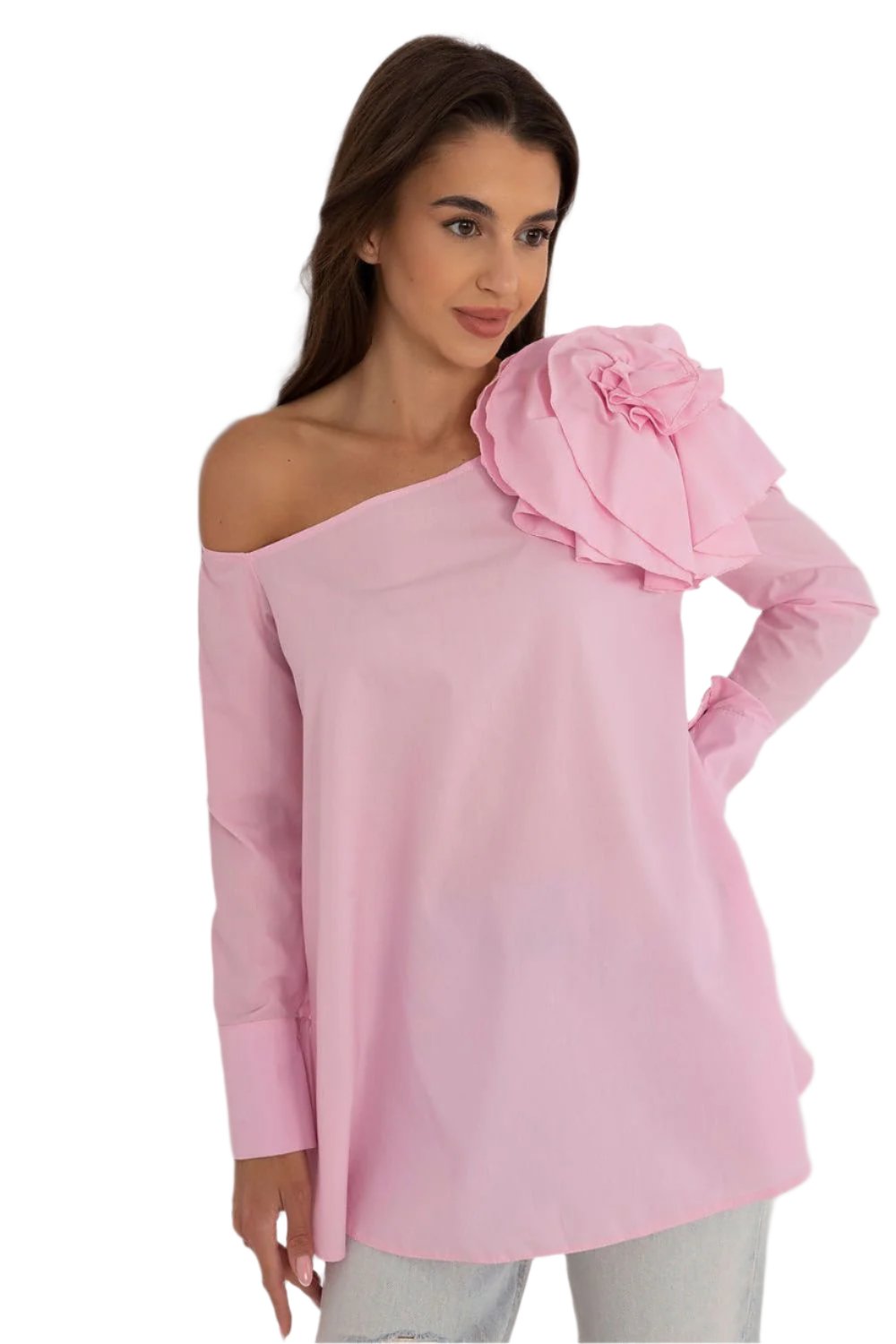 TEEK - Big Bloom Off-Shoulder Blouse TOPS TEEK MH pink S 