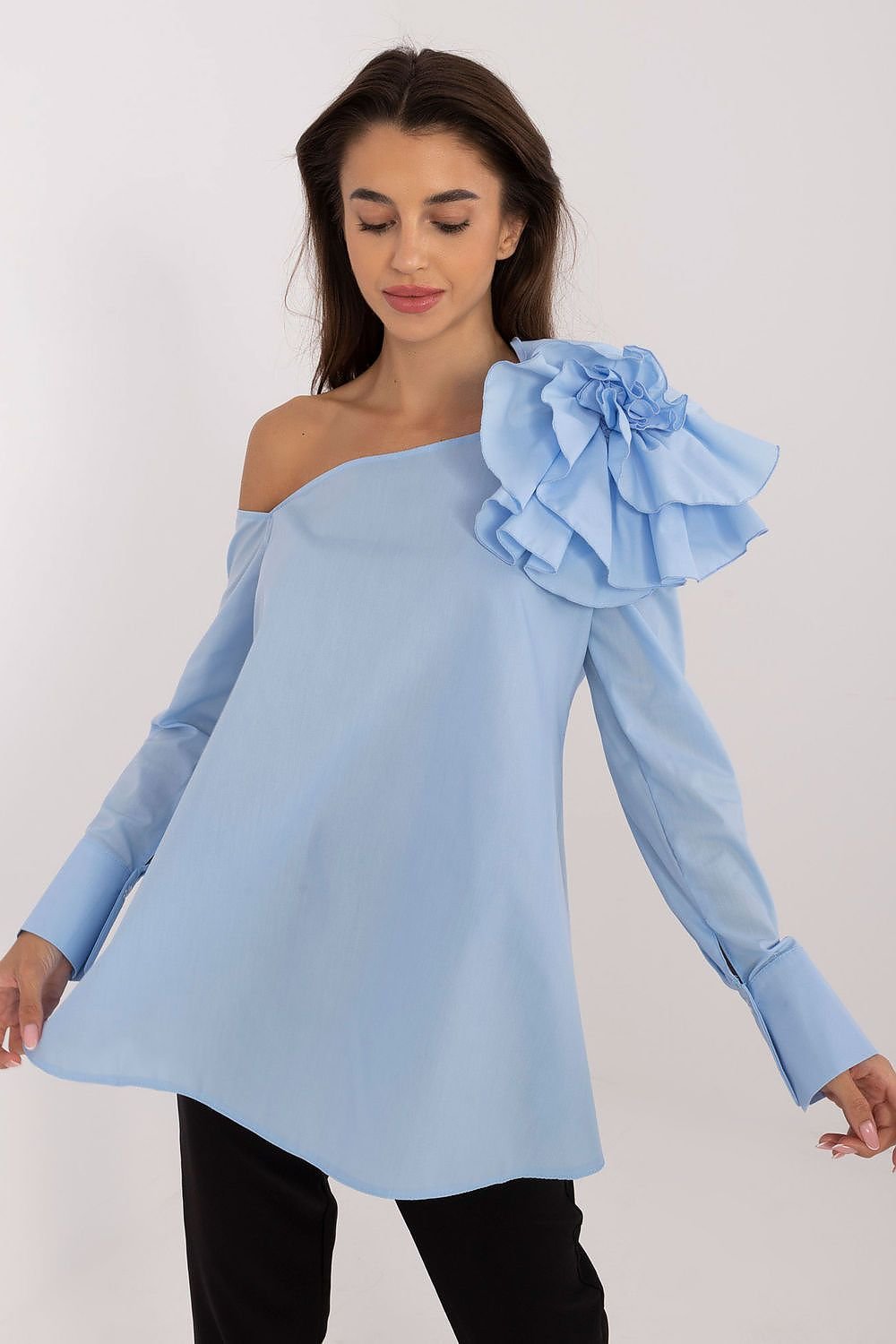 TEEK - Big Bloom Off-Shoulder Blouse TOPS TEEK MH blue S 