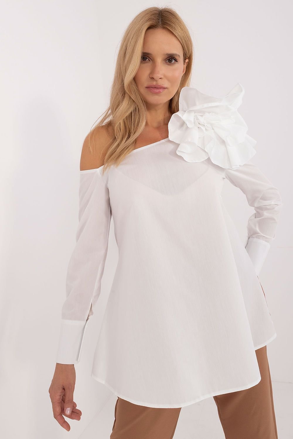 TEEK - Big Bloom Off-Shoulder Blouse TOPS TEEK MH white S 