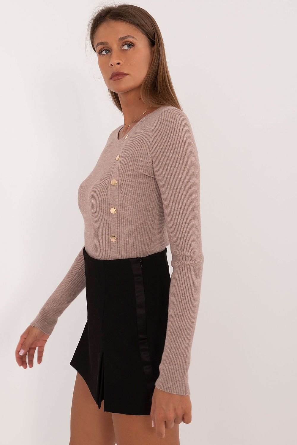 TEEK - Button Detail Side Long Sleeve Top TOPS TEEK MH   