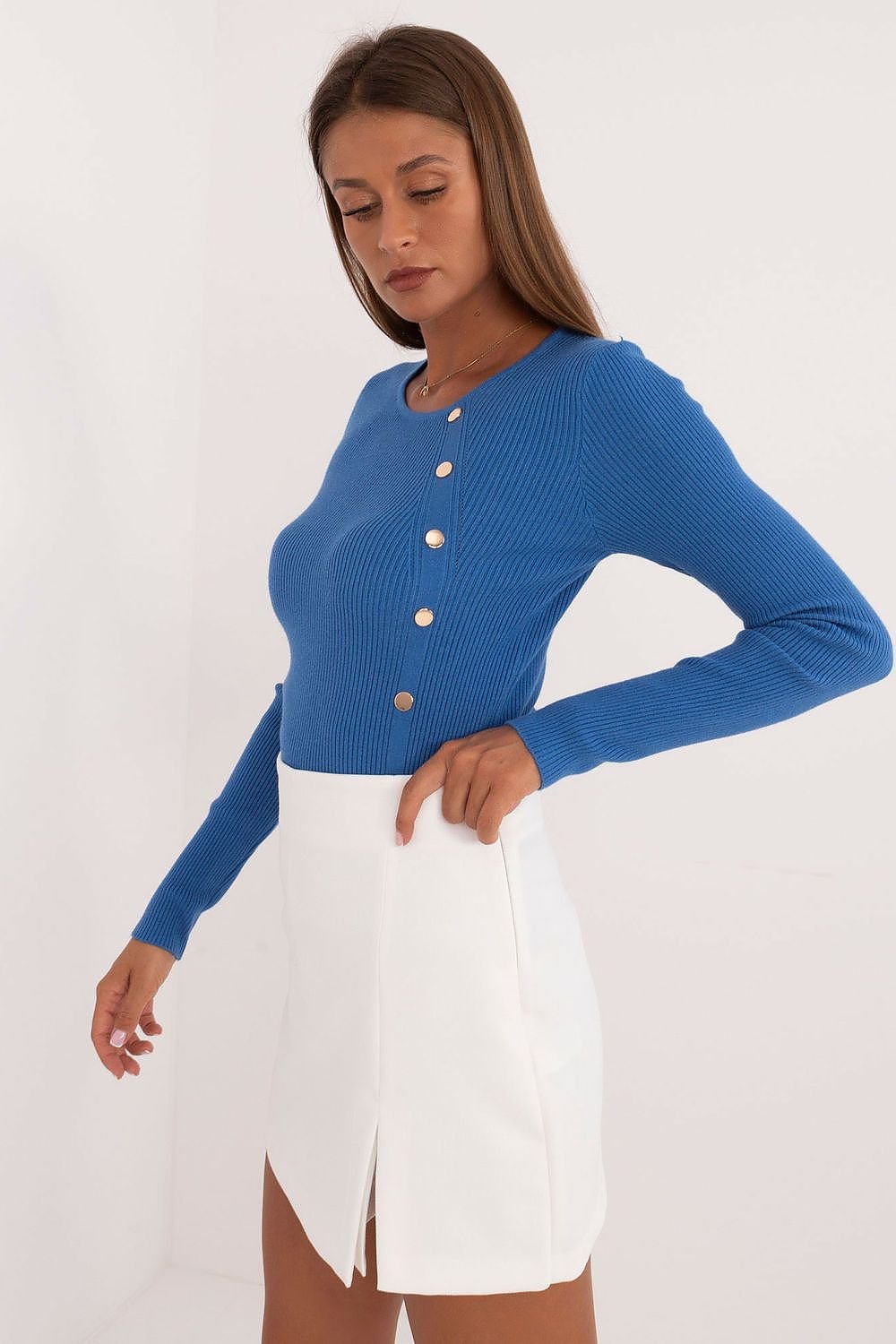 TEEK - Button Detail Side Long Sleeve Top TOPS TEEK MH   