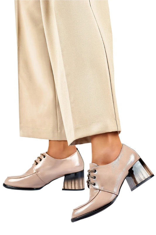 TEEK - Ombre Patent Low Heeled Shoes SHOES TEEK MH beige 6.5 