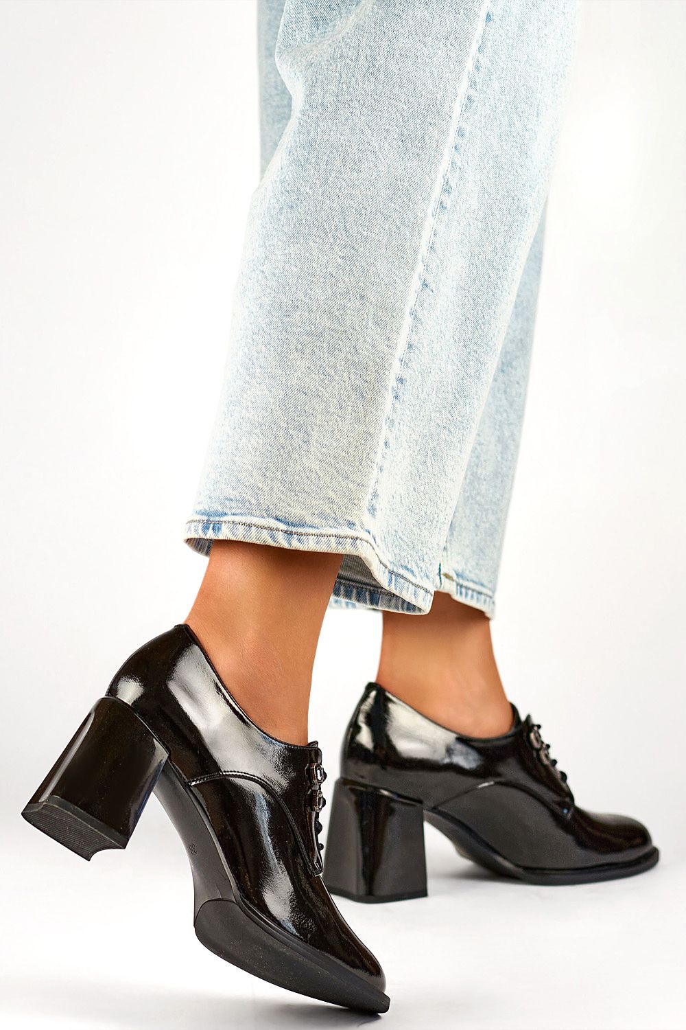 TEEK - Black Mini Hinges Low Heeled Shoes SHOES TEEK MH   