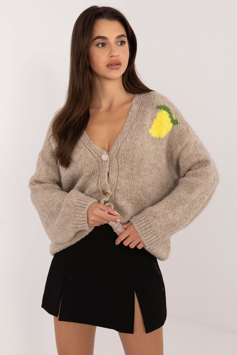 TEEK - Simple Lemon Button Up Cardigan SWEATER TEEK MH   