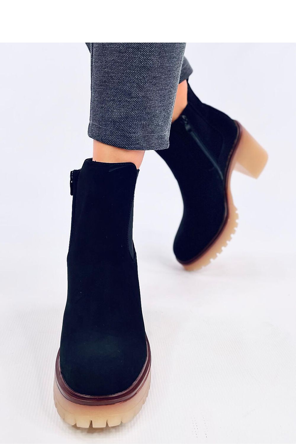 TEEK - Black Suede Flex Side Heeled Boots SHOES TEEK MH   