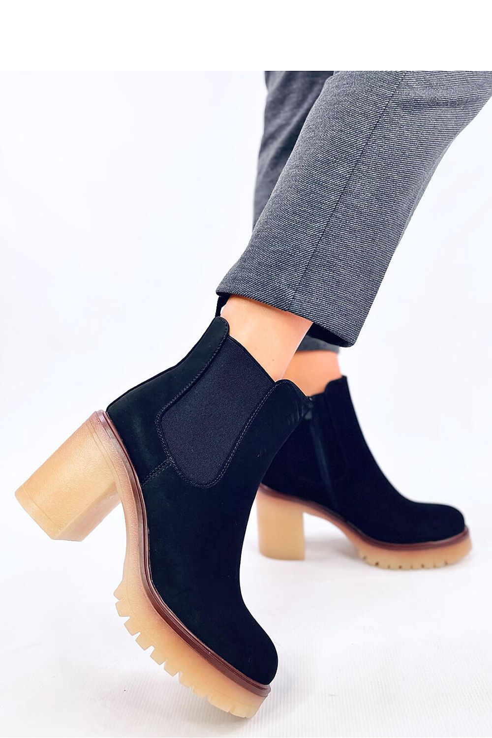 TEEK - Black Suede Flex Side Heeled Boots SHOES TEEK MH 5.5  